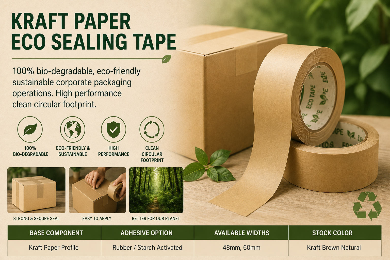 Kraft Paper Eco Sealing Tape